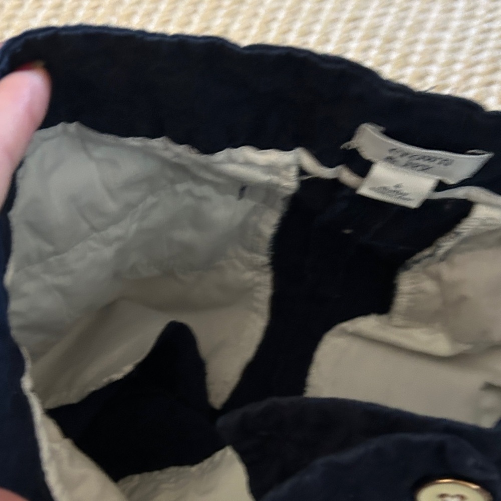 Crown & Ivy Dark Blue Scalloped High Waist Shorts - Picture 3 of 7